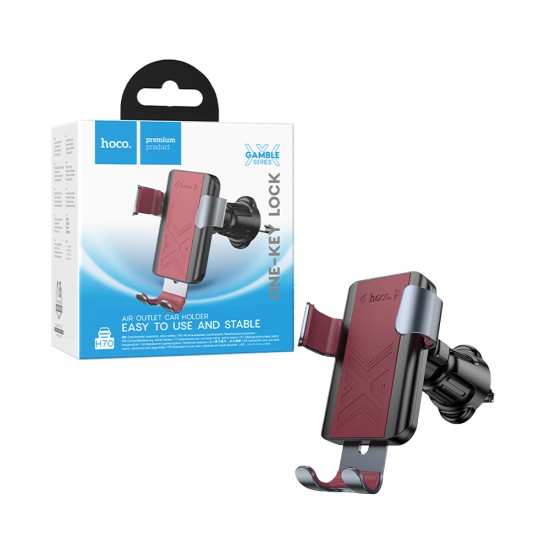 Hoco Car Phone Holder H70 Gamble Gravity for Air Outlet Black/Red